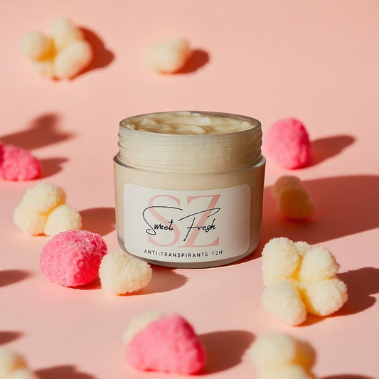 Crème déodorante anti-transpirante 72h - Nuage sucré - Senteur Barbe à papa 🍭☁️